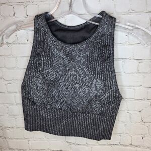 Lululemon Ebb to Train Bra Medium Support, C/D Cup - Pattern Mixing Black / Rhin